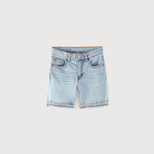 Quần short denim ống suông kiểu bạc màu đẹp mã JE06