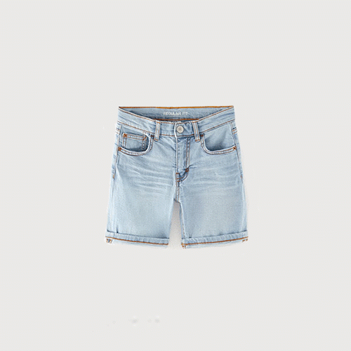 Quần short denim ống suông kiểu bạc màu đẹp mã JE06