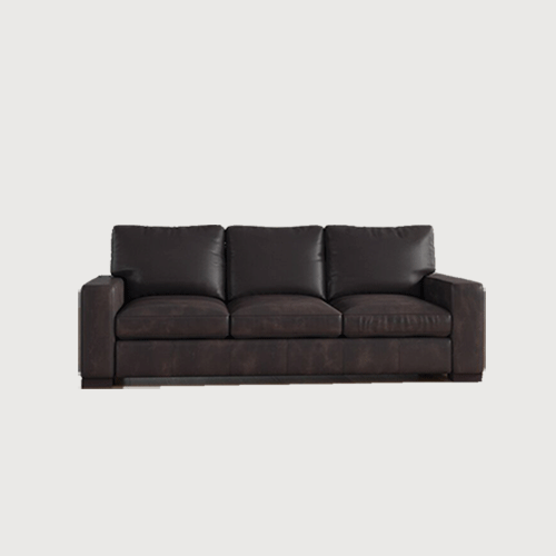 Ghế sofa da 3 chổ bọc gỗ óc chó mã SF08