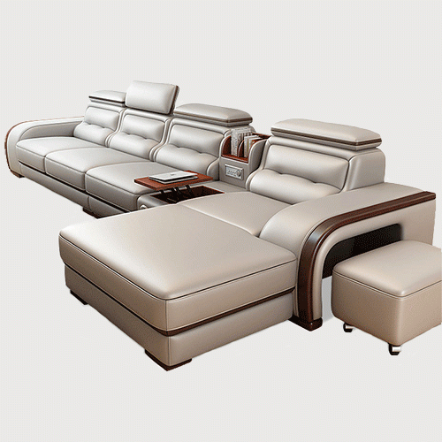 Bộ ghế sofa da đẳng cấp phong cách châu âu mã GF01