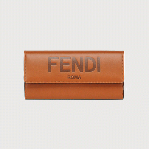 Ví da dập vân nổi Fendi Roma trang trí mã VN11