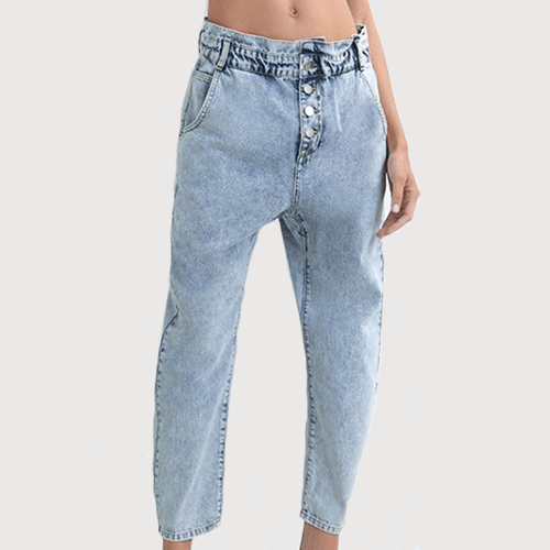 Quần jean Z1975 cạp Baggy co giãn cài khuy mã JN24