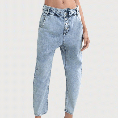 Quần jean Z1975 cạp Baggy co giãn cài khuy mã JN24