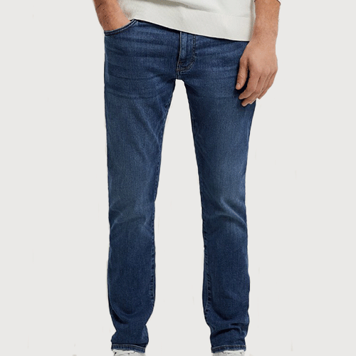 Quần jean dáng Slim Fit cạp trễ kiểu bạc màu mã DJ06