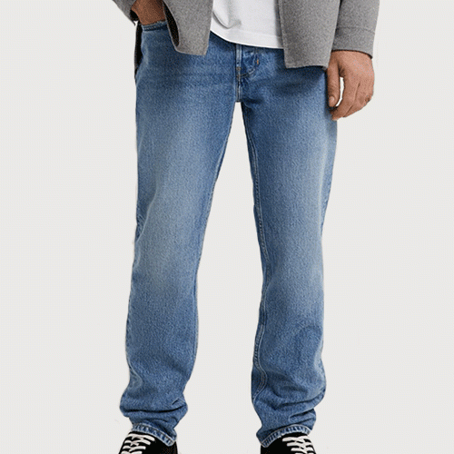 Quần jean dáng Slim Fit ống đứng kiểu bạc màu mã DJ05