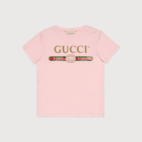 Áo thun cổ thuyền cộc tay in logo Gucci mã TN30